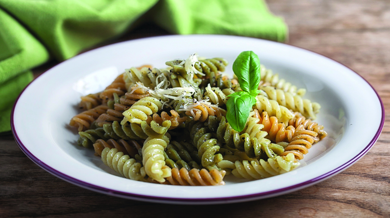 Pasta en pesto